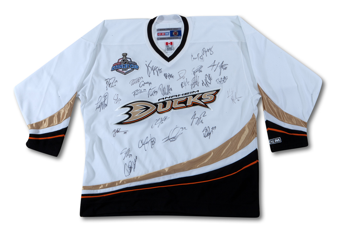 Anaheim Ducks Custom Home Jersey (2007) – Discount Hockey