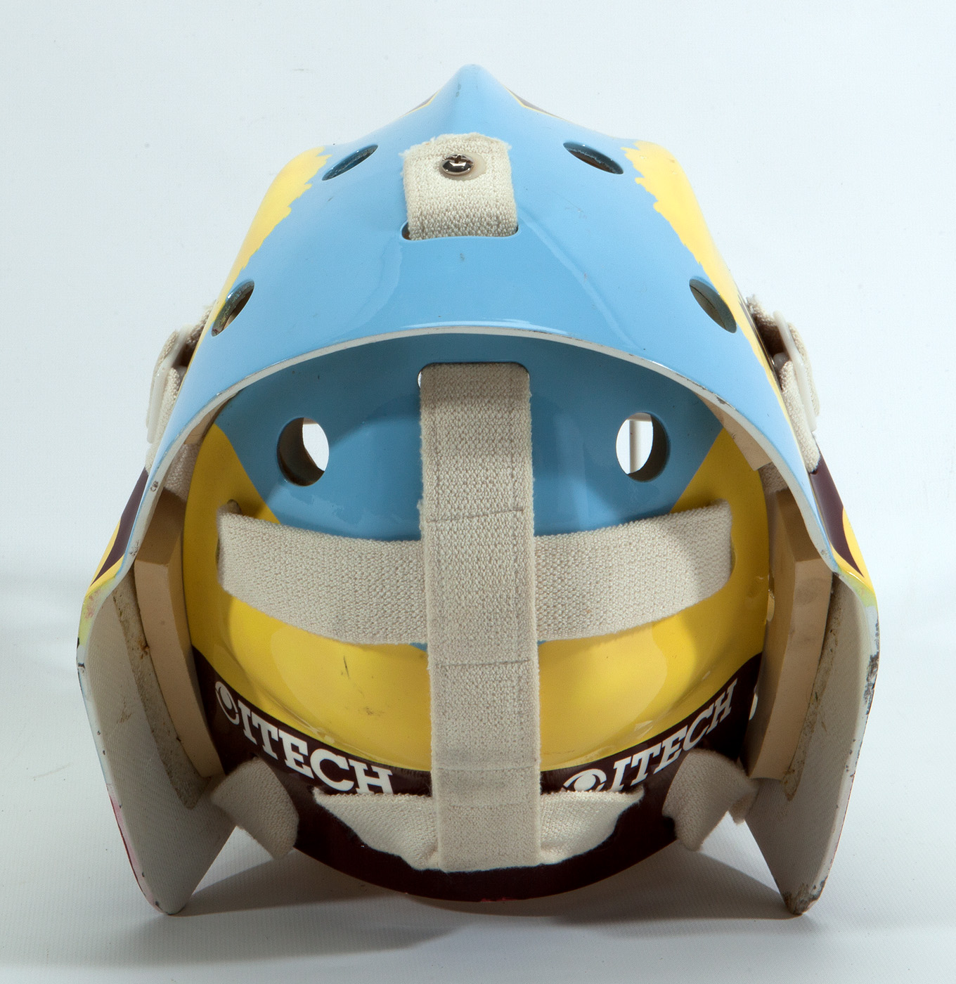 Lot Detail - ORIGINAL GOALIE MASK FROM 1994 MOVIE D2: THE MIGHTY DUCKS  CUSTOM PAINTED BY FRANK CIPRA & MARLENE BROWN (NSM COLLECTION)
