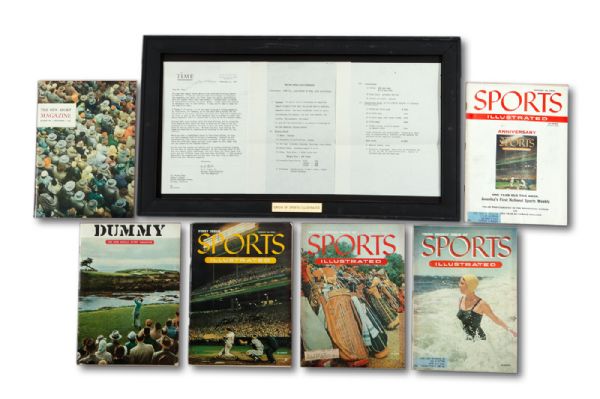 THE ORIGIN OF SPORTS ILLUSTRATED COLLECTION INCLUDING 1954 INCEPTION LETTER, FIRST AND SECOND PROTOTYPE ISSUES, ISSUES 1-3 AND FIRST ANNIVERSARY ISSUE (NSM COLLECTION)