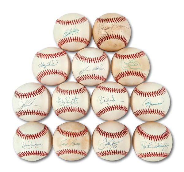 COLLECTION OF (19) 1980S-90S MLB ALL-STARS SINGLE SIGNED BASEBALLS (NSM COLLECTION)