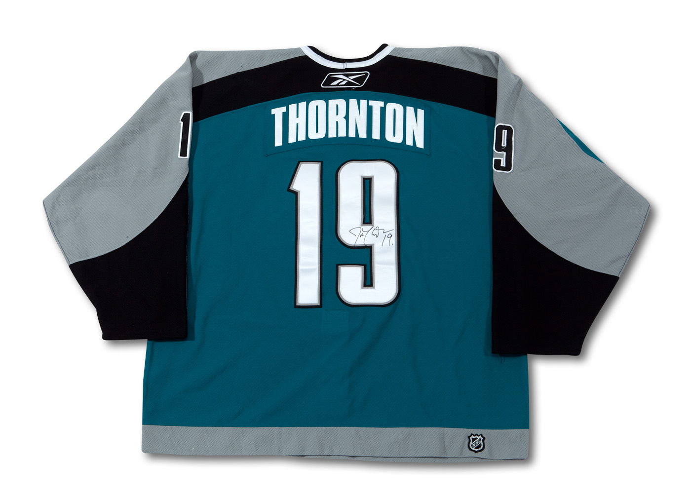 2007-08 Joe Thornton San Jose Sharks Autographed Authentic All Star Jersey  – Reebok Letter