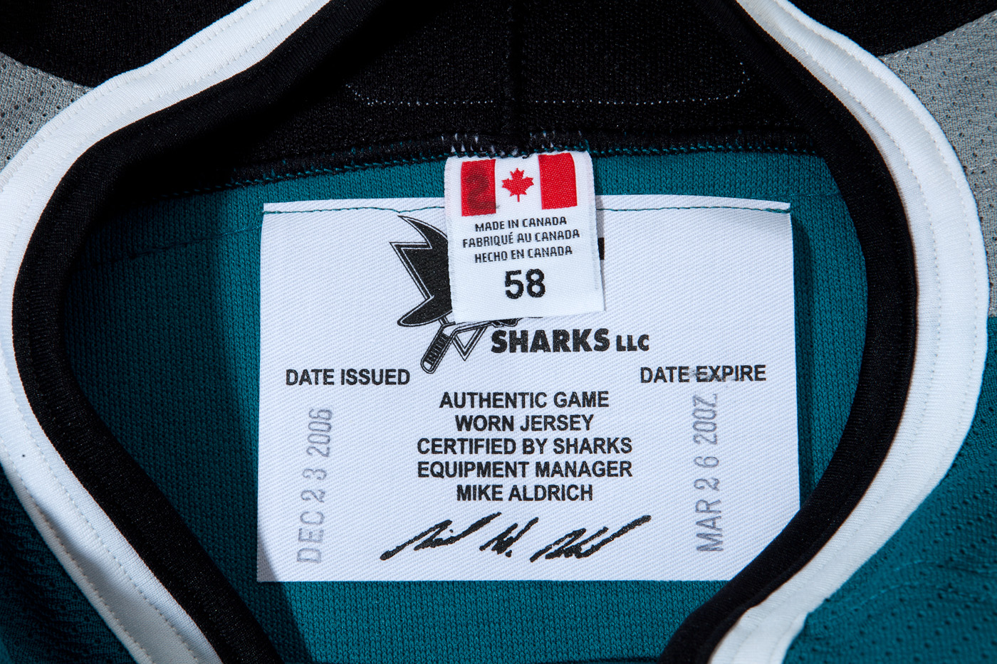 JOE THORNTON San Jose Sharks Third SIGNED Autographed JERSEY w/ Frameworth  COA
