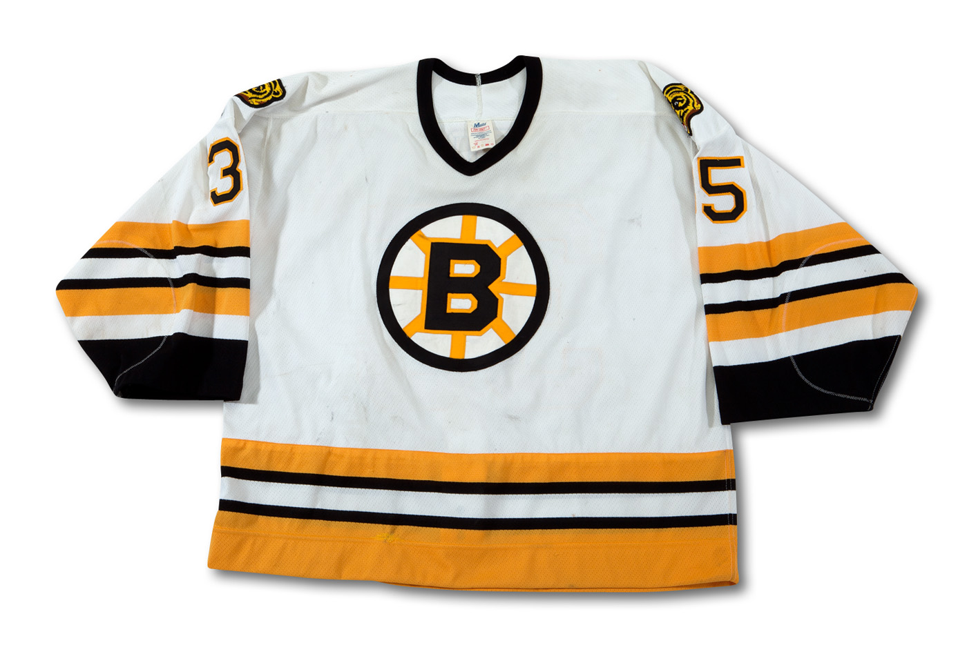 Circa 1990 Dave Christian Game Worn Boston Bruins Jersey. , Lot #80689