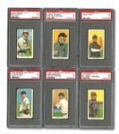 1909-11 T206 EX PSA 5 HALL OF FAME LOT OF 6 - KEELER, MCGRAW, JENNINGS, MARQUARD, WILLIS, AND FLICK