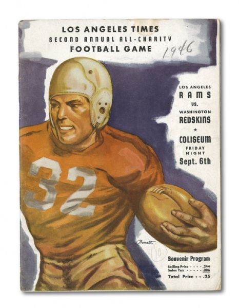 SEPTEMBER 6, 1946 LOS ANGELES RAMS FIRST GAME PROGRAM (NSM COLLECTION)