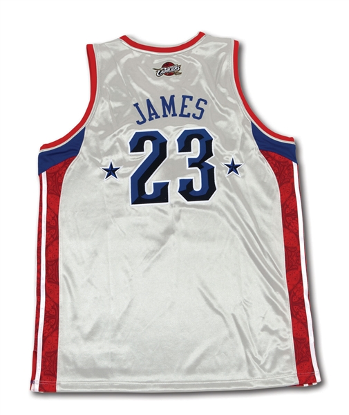 LEBRON JAMES UPPER DECK AUTHENTICATED SIGNED 2008 NBA ALL-STAR GAME LIMITED EDITION JERSEY WITH ASG MVP INSCRIPTION (#10/50)