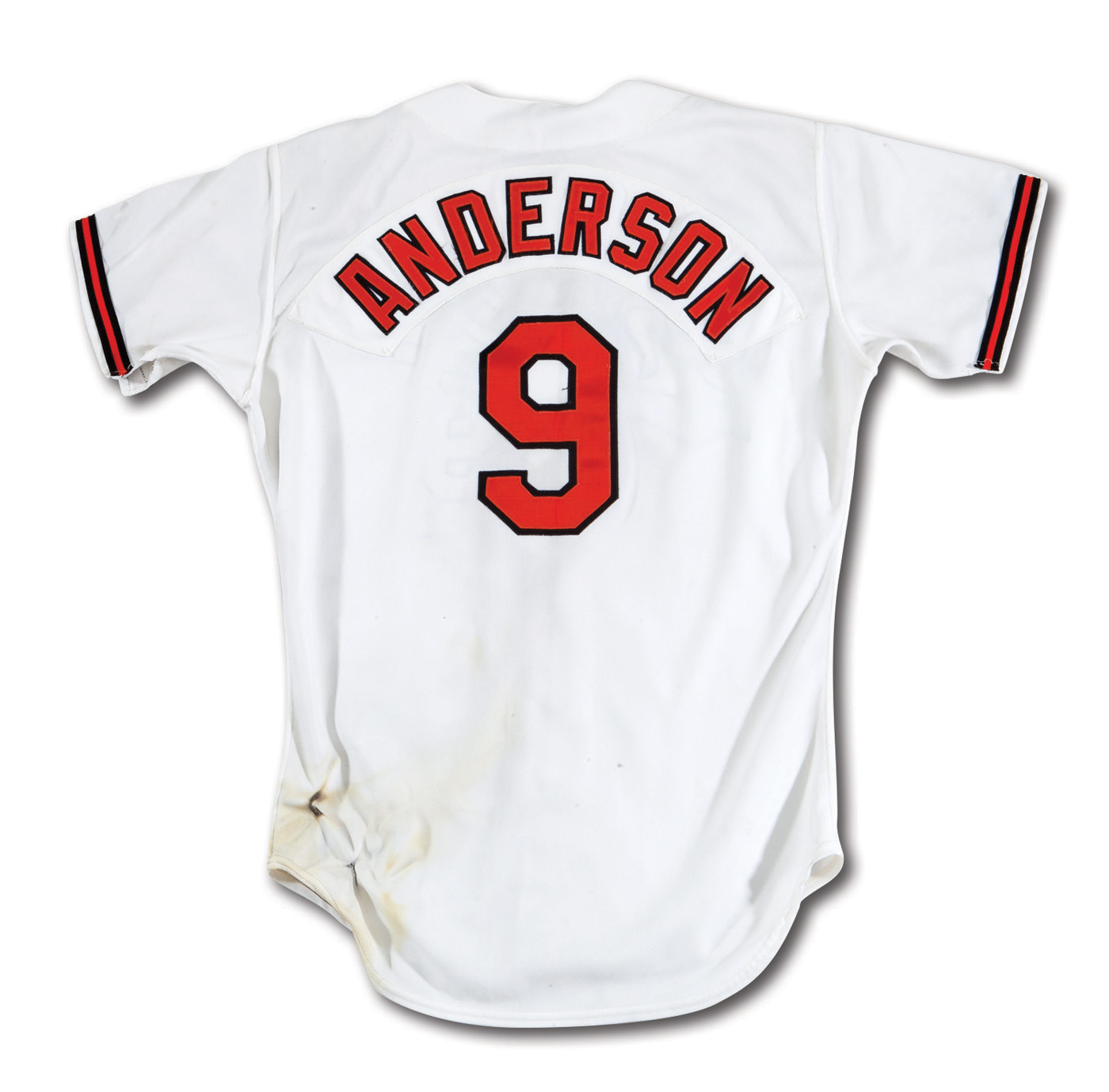 Lot Detail - 1989 BRADY ANDERSON BALTIMORE ORIOLES GAME WORN HOME JERSEY