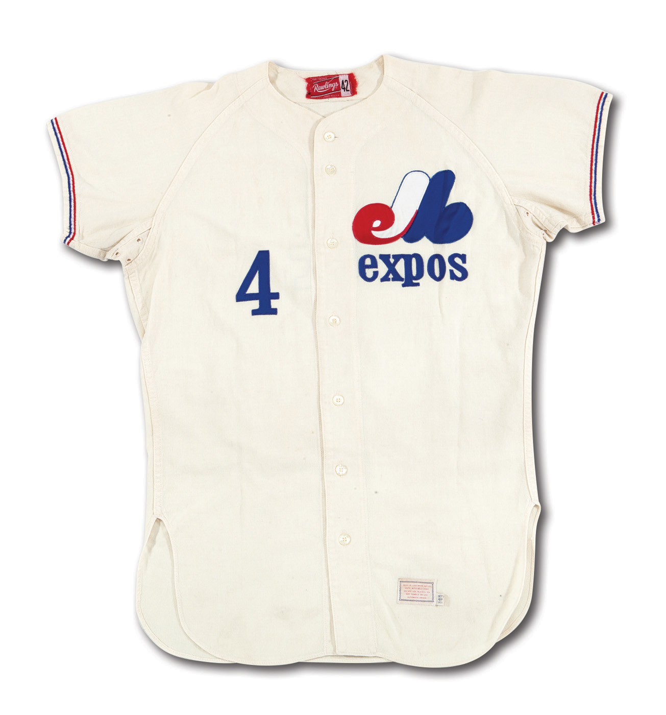 Lot Detail - 1971 GENE MAUCH MONTREAL EXPOS GAME WORN MANAGER'S HOME JERSEY  (DELBERT MICKEL COLLECTION)