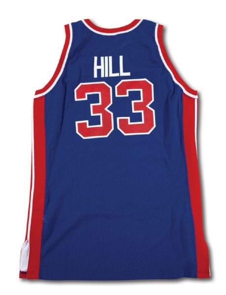 1994-95 GRANT HILL DETROIT PISTONS GAME WORN ROAD JERSEY FROM ROOKIE OF THE YEAR SEASON