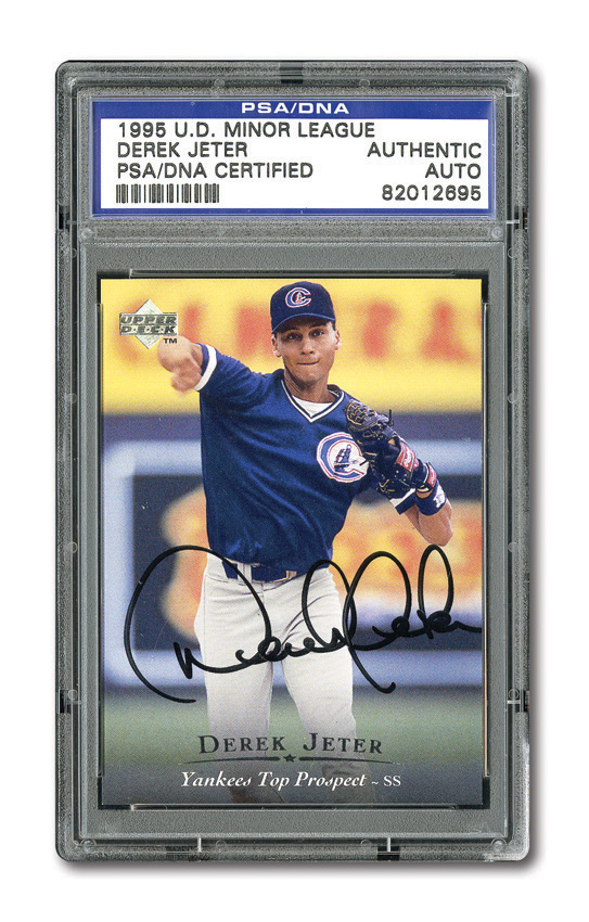 Derek Jeter Signed Columbus Clippers Yankees Minor League Game Model Jersey  MLB