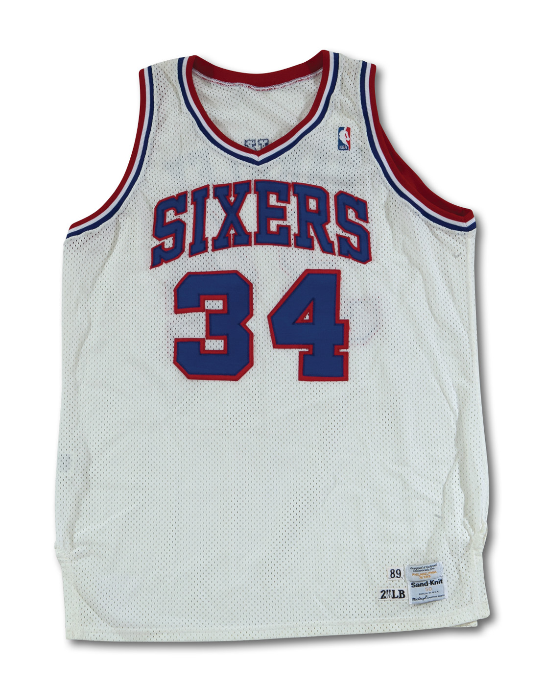 Lot Detail - 1989 Charles Barkley Philadelphia 76ers Game Worn Home Jersey ( Sixers LOA)