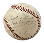 1934 NEW YORK YANKEES TEAM SIGNED BASEBALL INCLUDING LOU GEHRIG (RUTH CLUBHOUSE)