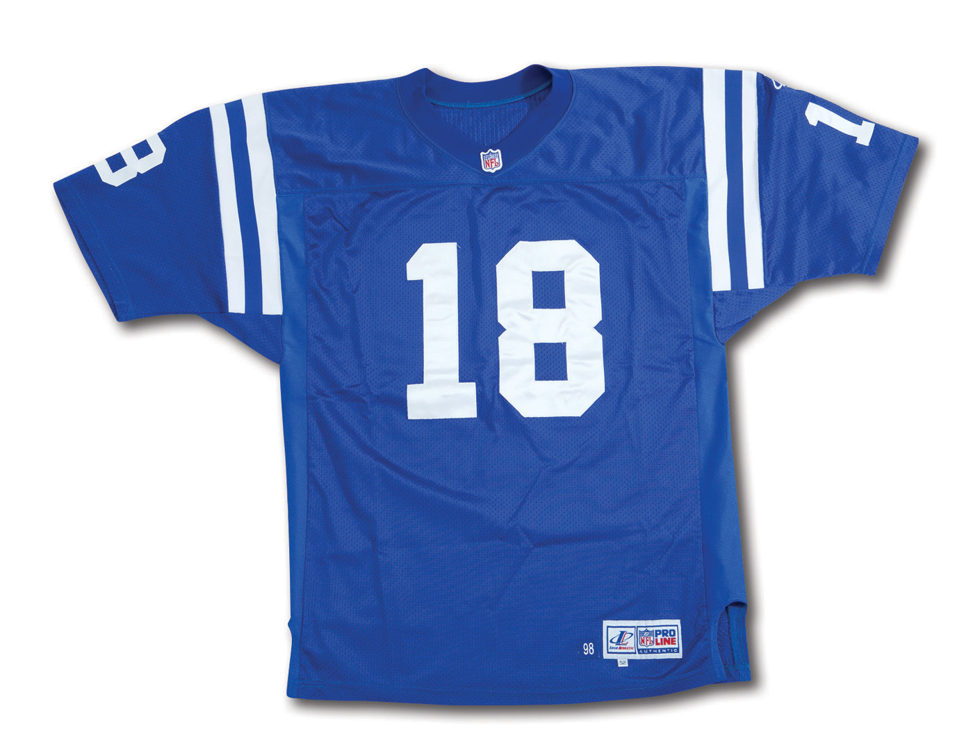 Lot Detail - 1998 PEYTON MANNING INDIANAPOLIS COLTS (ROOKIE SEASON) GAME  WORN HOME JERSEY (MEARS A5)