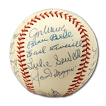 HIGH-GRADE MULTI-SIGNED OLD TIMERS BASEBALL FEATURING 11 HOFERS INCL. DIMAGGIO, GREENBERG, GROVE, GEHRINGER, ETC. (JOHNNY MURPHY COLLECTION)