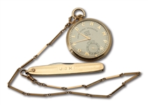1938 NEW YORK YANKEES WORLD CHAMPIONSHIP GOLD POCKET WATCH PRESENTED TO JOHNNY MURPHY (JOHNNY MURPHY COLLECTION)