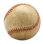 1943 BABE RUTH, HAL NEWHOUSER, AND THREE OTHERS SIGNED BASEBALL