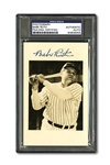 BABE RUTH AUTOGRAPHED 3-1/2" BY 5-1/2" PHOTOGRAPH