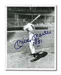 1951 MICKEY MANTLE ORIGINAL UPI ROOKIE WIRE PHOTO AUTOGRAPHED BY MANTLE WITH "1951" NOTATION