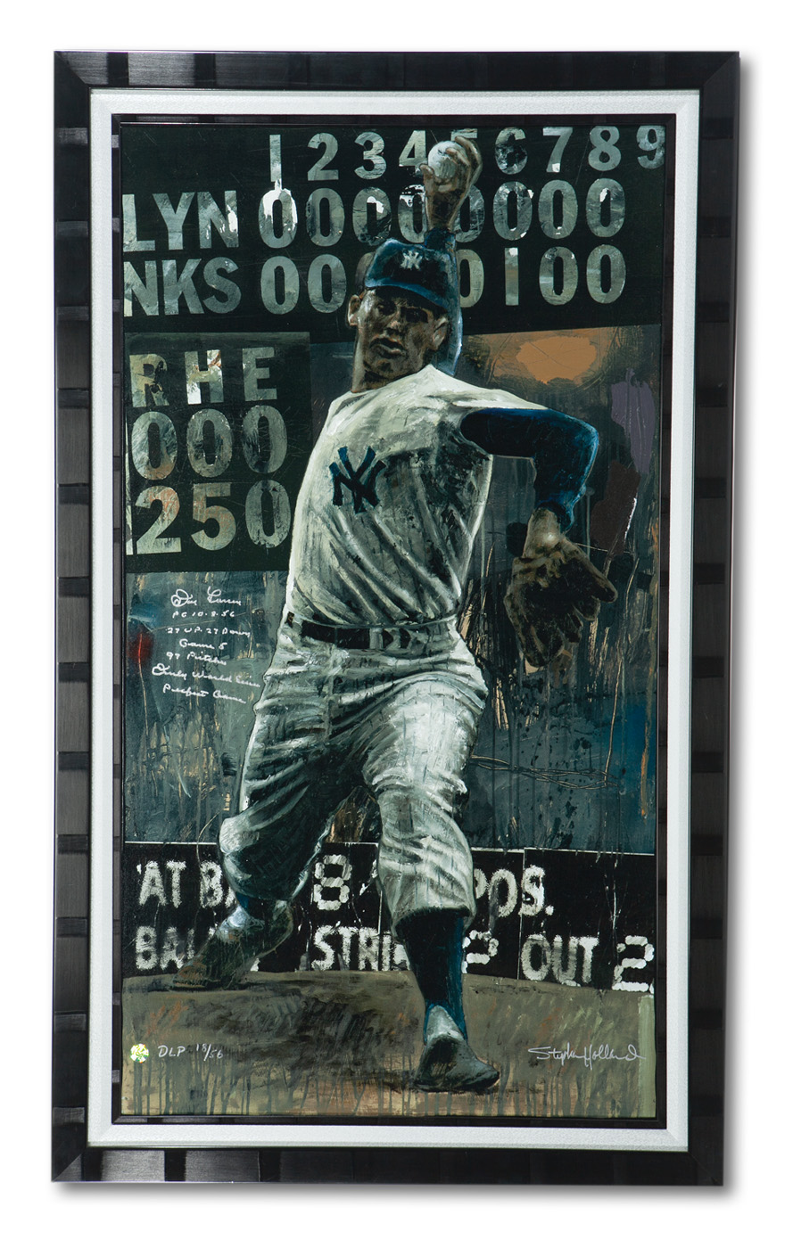 Lot Detail Don Larsen Signed And Inscribed 1081956 Perfect Game 28 X 47 Framed Lithograph