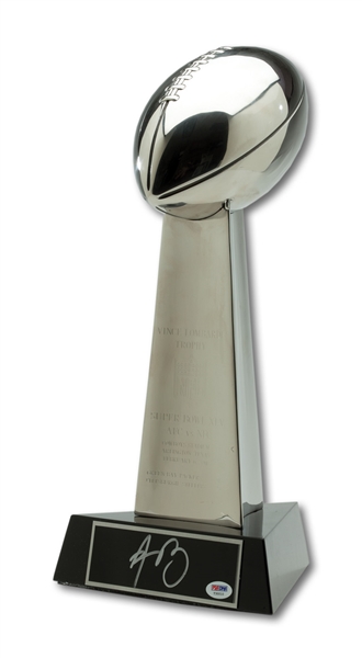 FEB. 6, 2011 SUPER BOWL XLV VINCE LOMBARDI REPLICA TROPHY SIGNED BY MVP AARON RODGERS