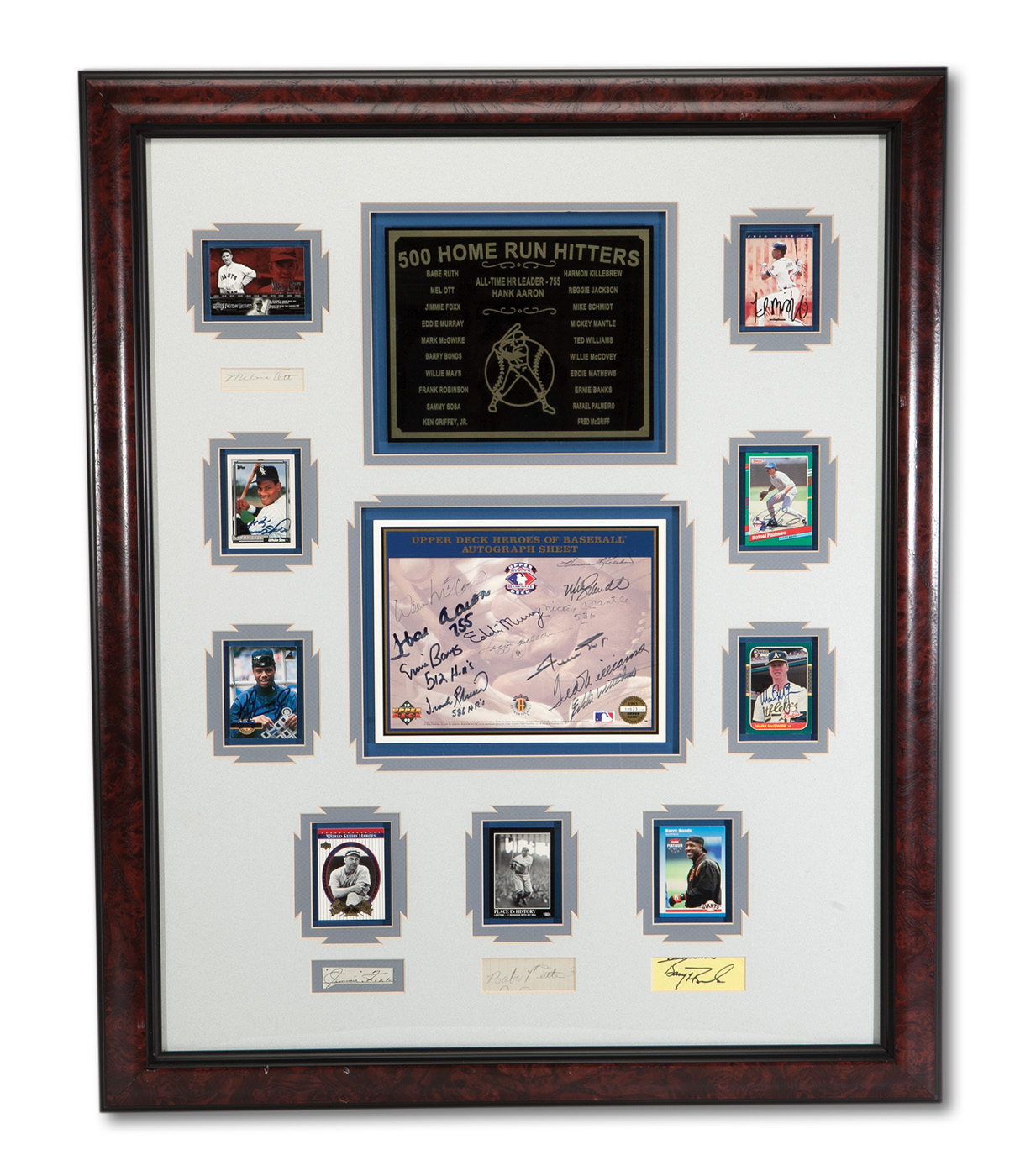 Lot - Upper Deck Heroes Of Baseball framed print of Reggie