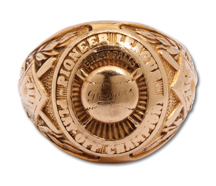 1954 GREAT FALLS ELECTRICS 10K GOLD PIONEER LEAGUE CHAMPIONSHIP RING