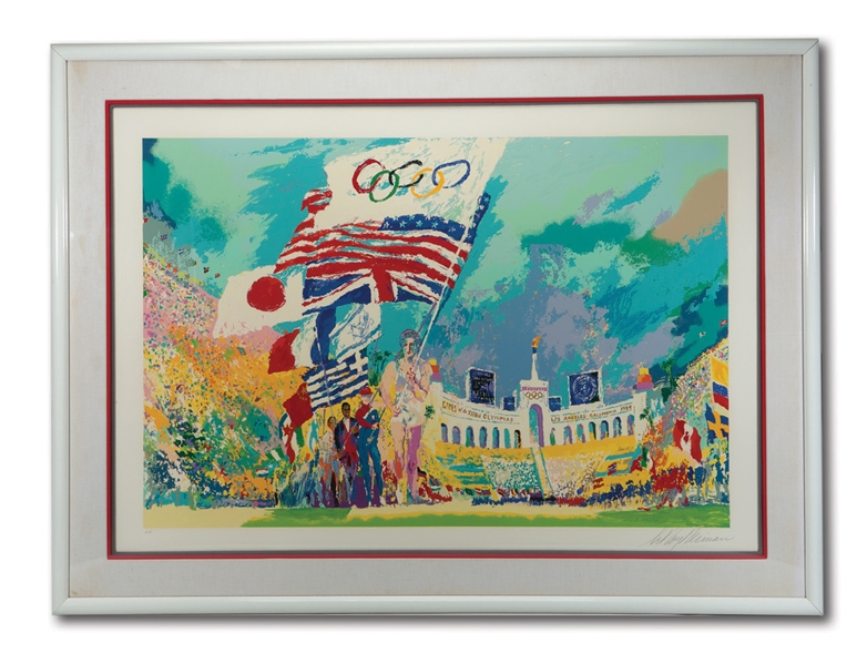 1984 LOS ANGELES OLYMPIC GAMES "OPENING CEREMONIES" LEROY NEIMAN 33" X 47" SERIGRAPH (LIMITED TO 18) SIGNED BY ARTIST