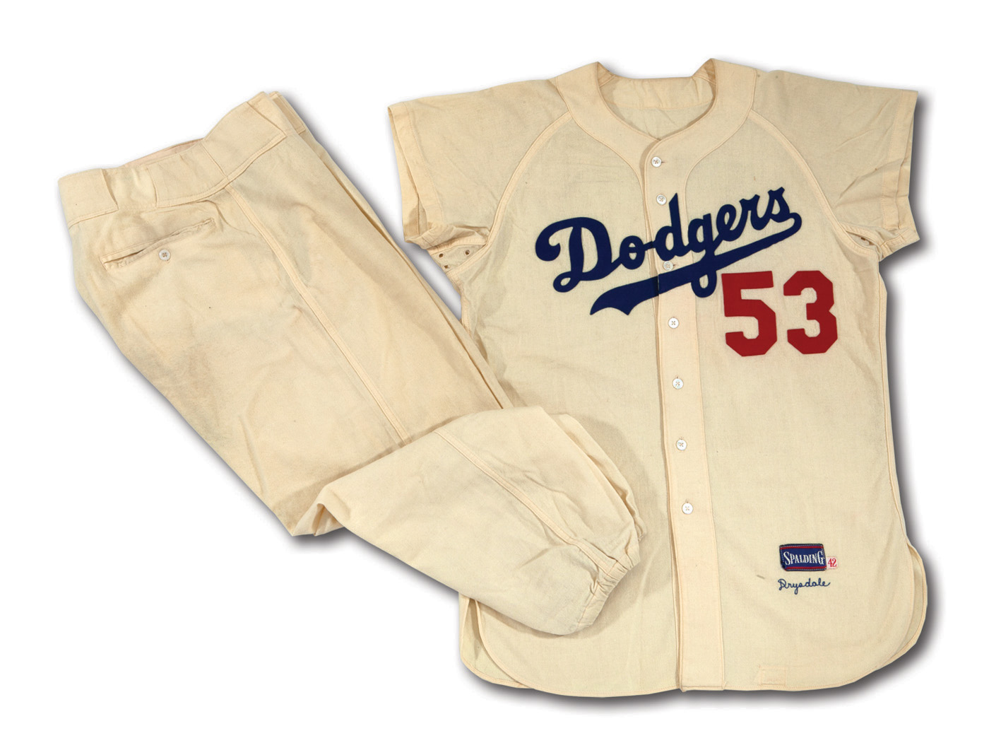 1956 Sandy Koufax Game Worn & Signed Brooklyn Dodgers Jersey