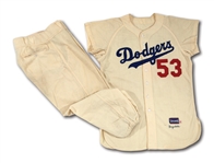 DON DRYSDALES 1956 BROOKLYN DODGERS GAME WORN HOME UNIFORM FROM HIS ROOKIE SEASON (DRYSDALE COLLECTION)