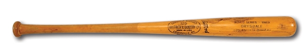 DON DRYSDALES 1963 WORLD SERIES GAME USED LOUISVILLE SLUGGER PROFESSIONAL MODEL BAT WITH GREAT USE (DRYSDALE COLLECTION, PSA/DNA GU10)