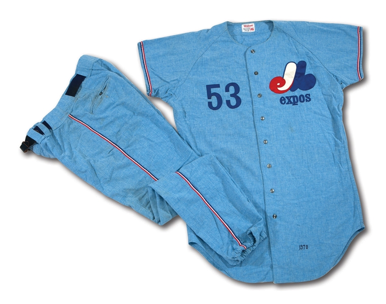 DON DRYSDALES 1970 MONTREAL EXPOS COACHS WORN ROAD UNIFORM (DRYSDALE COLLECTION)