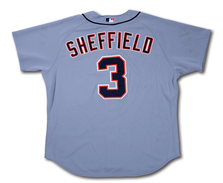 2007 GARY SHEFFIELD DETROIT TIGERS GAME WORN ROAD JERSEY (MEARS A10)