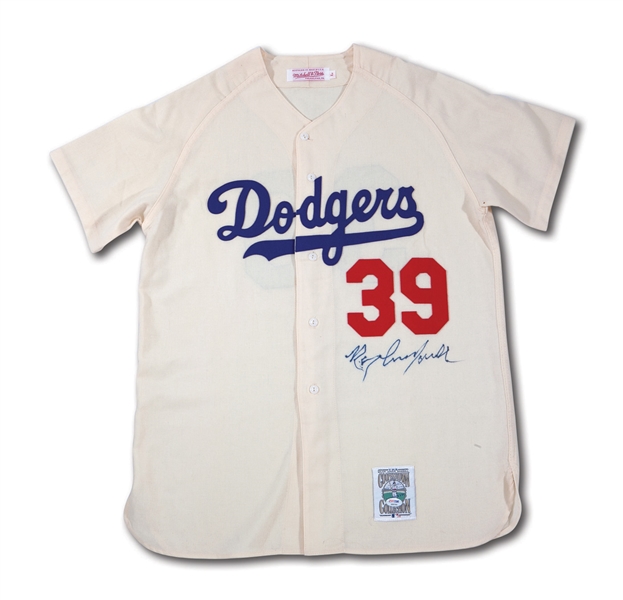 ROY CAMPANELLA AUTOGRAPHED BROOKLYN DODGERS REPLICA HOME JERSEY