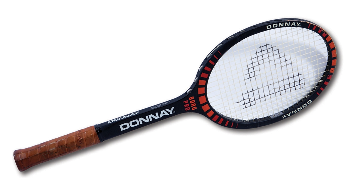 EARLY 1980S JIMMY ARIAS MATCH USED DONNAY BORG PRO RACQUET (LUKE JENSEN PROVENANCE, NSM COLLECTION)