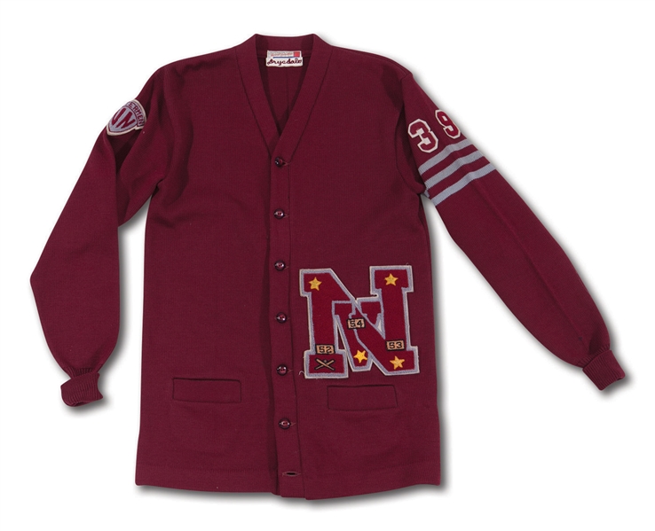 DON DRYSDALES 1954 SENIOR YEAR LETTERMANS SWEATER FROM VAN NUYS (CA) HIGH SCHOOL (DRYSDALE COLLECTION)