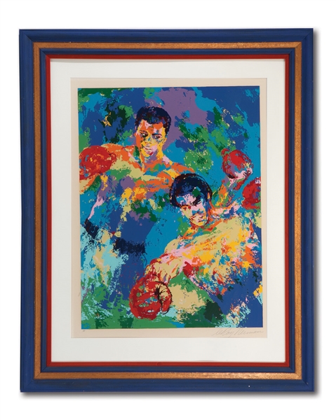 1974 LEROY NEIMAN SIGNED "ALI VS. FOREMAN IN ZAIRE" ORIGINAL SILKSCREEN 25" X 33" ARTISTS PROOF (LIMITED TO 4)