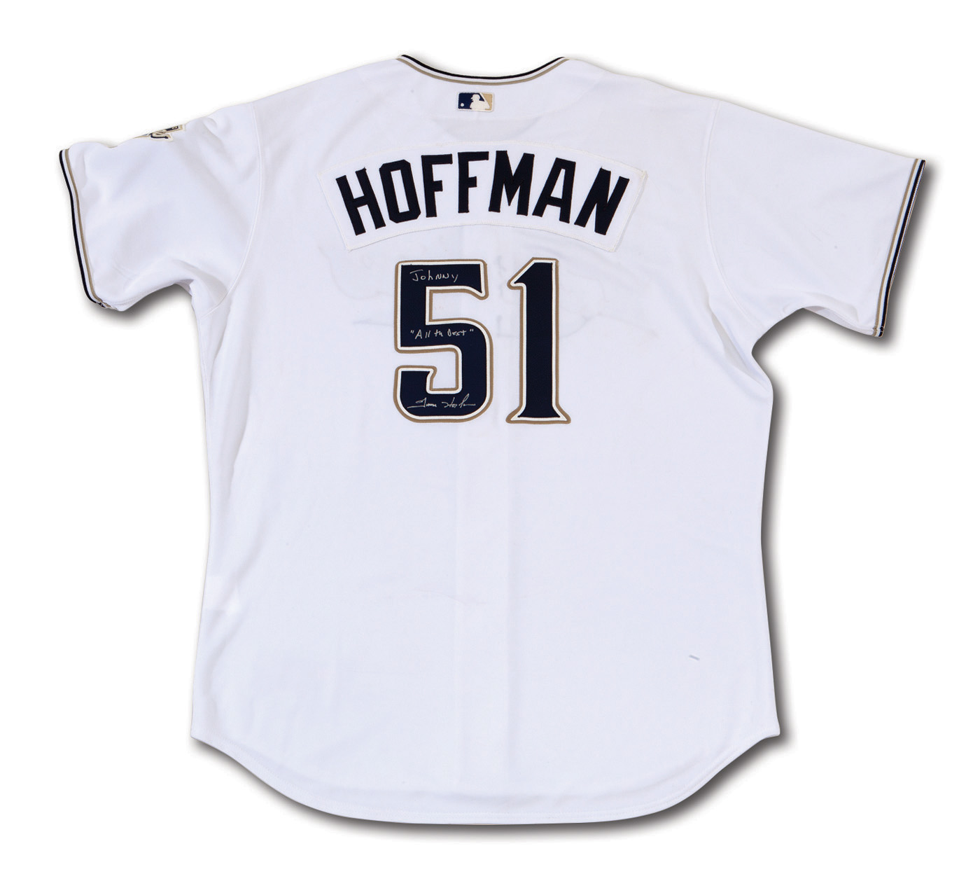 Trever Hoffman Autographed Signed Authentic Majestic San Diego