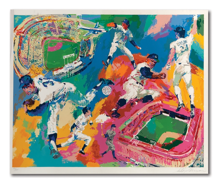 DON DRYSDALES 1990 DODGERS CENTENNIAL LEROY NEIMAN LIMITED EDITION (#53/125) SERIGRAPH SIGNED BY ARTIST (DRYSDALE COLLECTION)