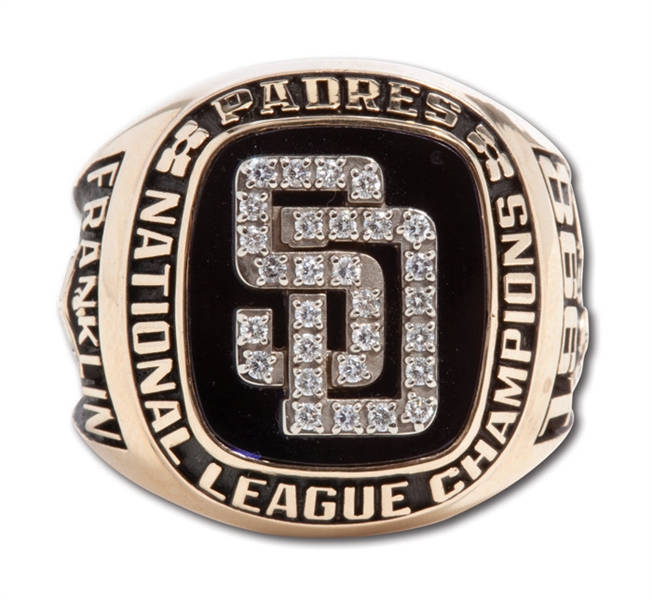 1998 SAN DIEGO PADRES NATIONAL LEAGUE CHAMPIONS 10K GOLD STAFF RING