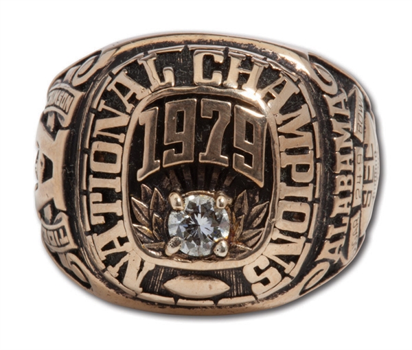 1979 ALABAMA CRIMSON TIDE NCAA FOOTBALL NATIONAL CHAMPIONS 10K GOLD RING  