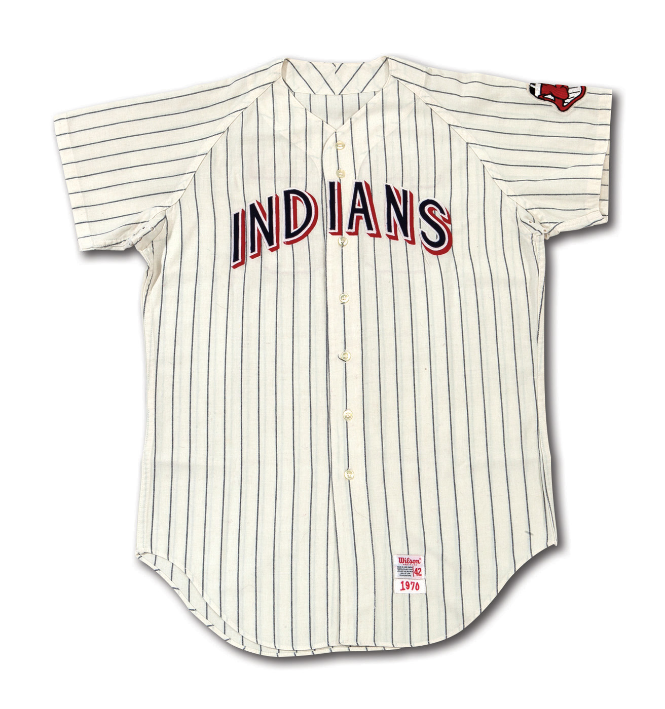 Lot Detail - 1970 DENNIS HIGGINS CLEVELAND INDIANS GAME WORN HOME JERSEY -  ONE-YEAR STYLE (DELBERT MICKEL COLLECTION)