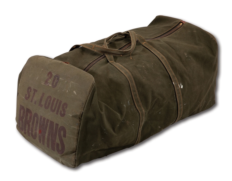 1940S ST. LOUIS BROWNS EQUIPMENT BAG (DELBERT MICKEL COLLECTION)