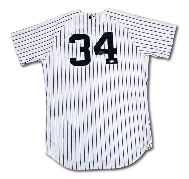2014 BRIAN MCCANN SIGNED NEW YORK YANKEES SPRING TRAINING HOME OPENER GAME WORN JERSEY (STEINER LOA, MLB AUTH.)