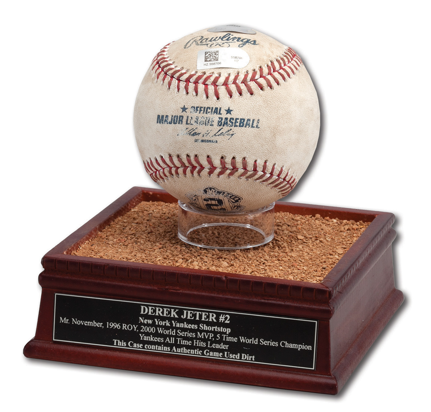 Derek Jeter New York Yankees #2 Logo Baseball Display Case