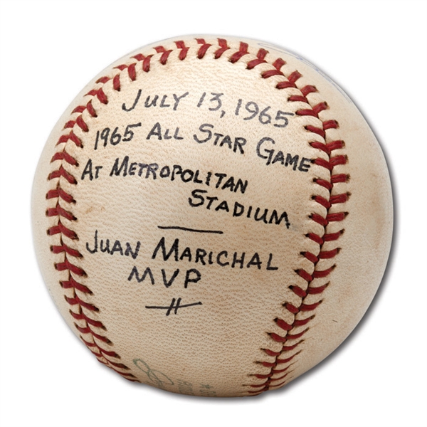 7/13/1965 PETE ROSE SIGNED AND INSCRIBED ALL-STAR GAME USED BASEBALL (HIS FIRST ALL-STAR GAME)