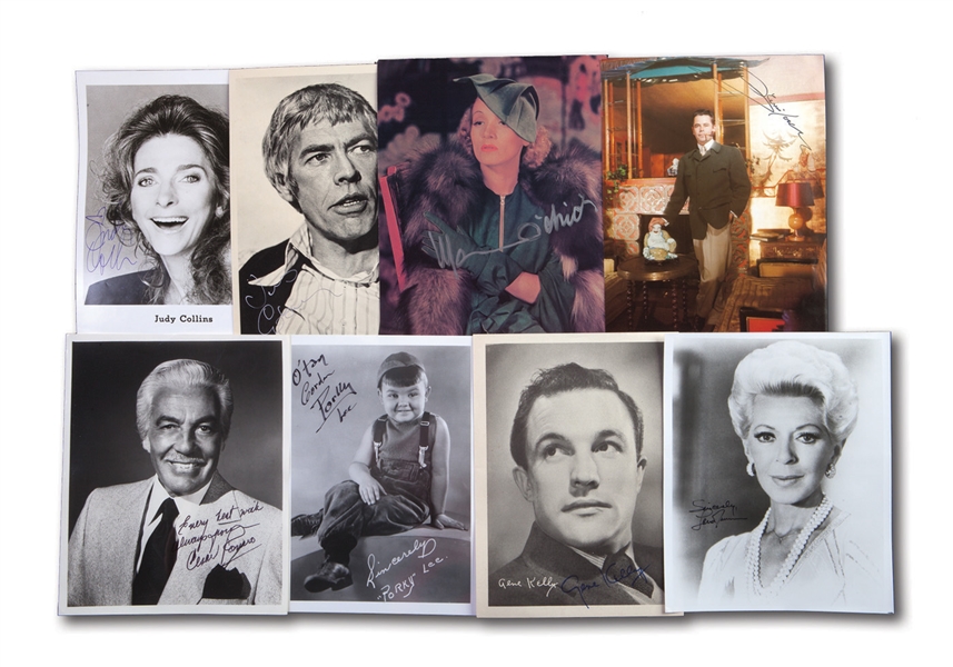 MOVIES, TELEVISION, AND ENTERTAINMENT AUTOGRAPH COLLECTION OF 200+ 3 X 5S, PHOTOS, AND CARDS