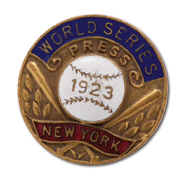 1923 NEW YORK YANKEES WORLD SERIES PRESS PIN