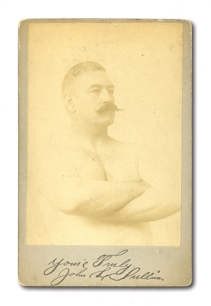 CIRCA 1890 JOHN L. SULLIVAN CABINET CARD