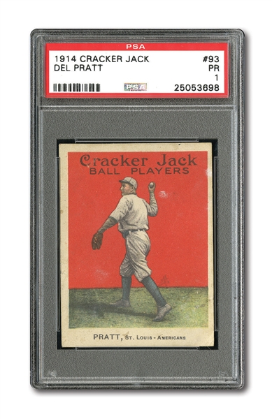1914 CRACKER JACK #93 DEL PRATT PR PSA 1