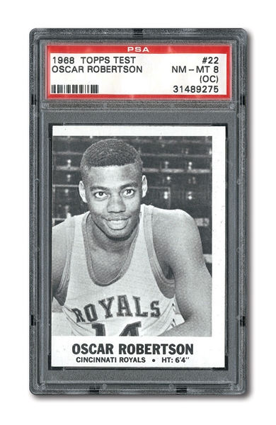 1968 TOPPS TEST BASKETBALL #22 OSCAR ROBERTSON NM-MT PSA 8(OC)